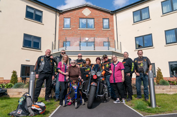 A number of residents at Ruddington Manor Care Centre Wilford were able to relive their youth when a group of bikers game to visit the home.